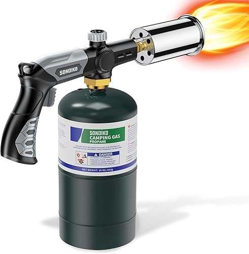 Sondiko Grill & Cooking Torch L8010 for Searing Steak, Sous Vide & BBQ (Propane Tank Not Included)