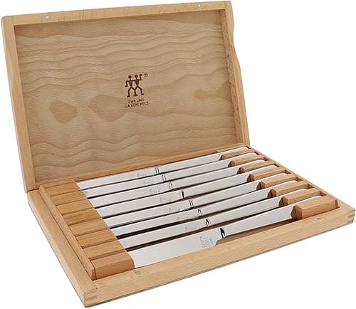 ZWILLING Contemporary 8-Piece Steak Knife Set, Stainless Steel with Storage Case